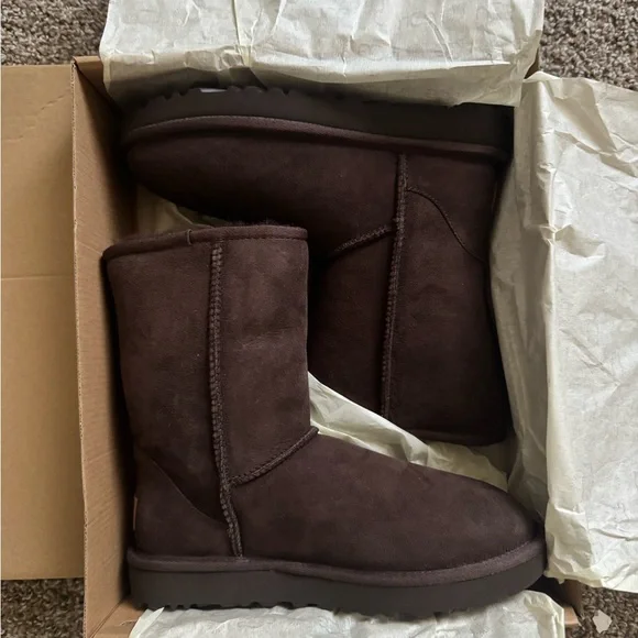UGG Chocolate Suede Boots - Picture 1 of 5